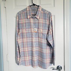 NWT RIDGECUT TOUGHWEAR Button-Up Shirt Women XL Plaid No Gap Gorpcore Grunge